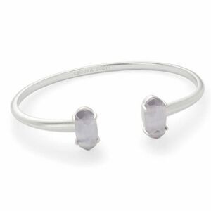 Kendra Scott Eddie Cuff Rhodium Bracelet In Gray